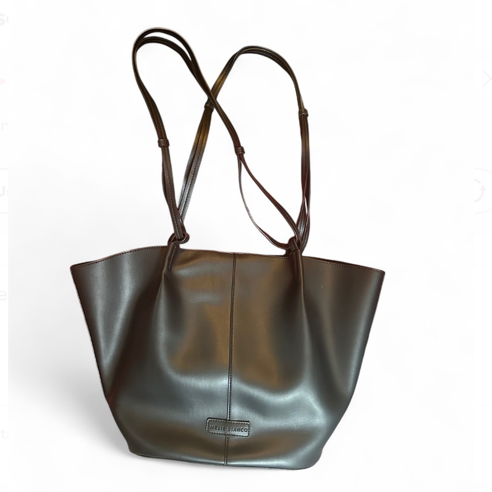 Melie Bianco Black Tote with Relaxed Structure